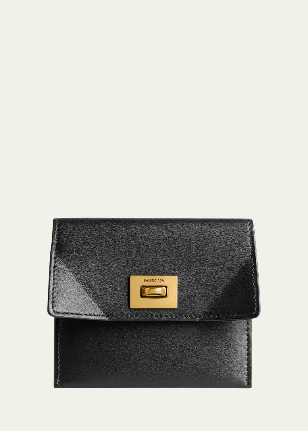 Balenciaga Le City Graphic Leather Long Coin and Card Holder 