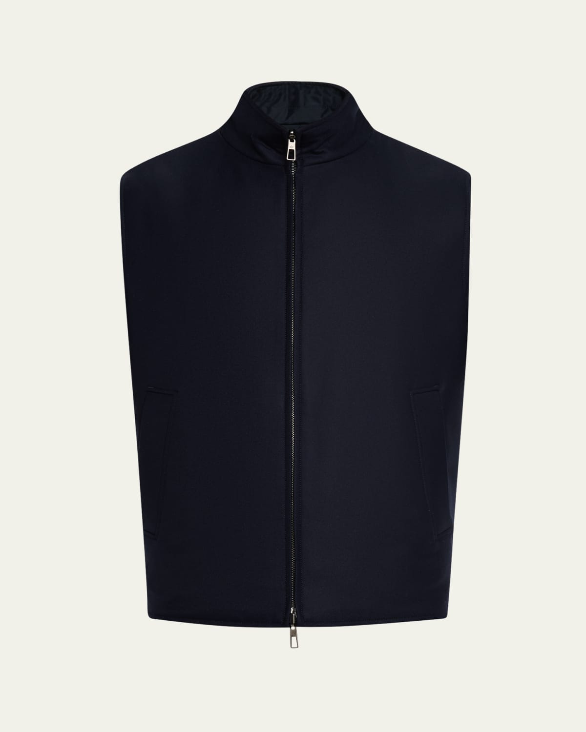 トップス Helmut lang zip vest Helmut Lang Men's Reversible Shearling Funnel Neck Full-Zip Vest