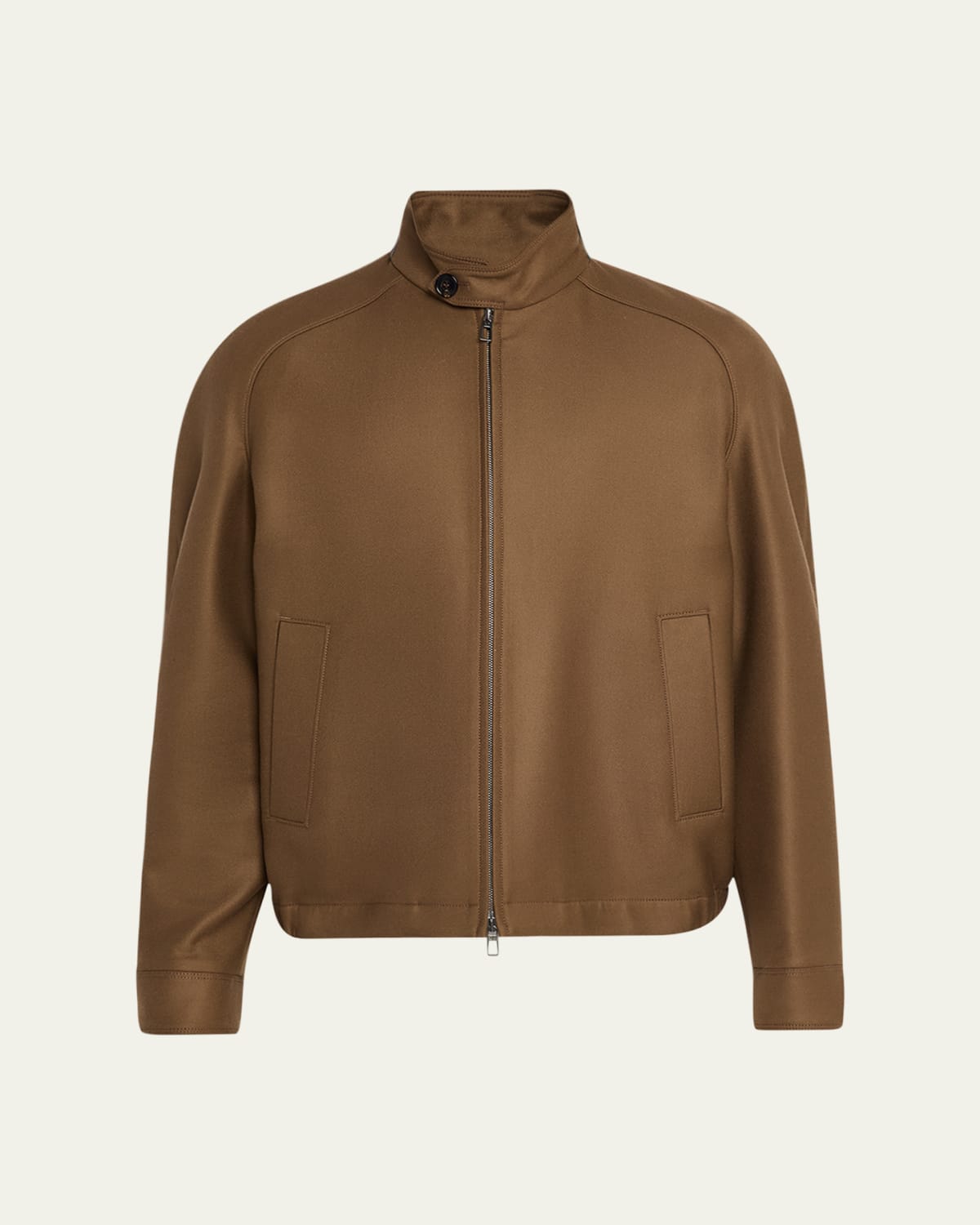 Brioni Men's Leather Button-Front Blouson - Bergdorf Goodman