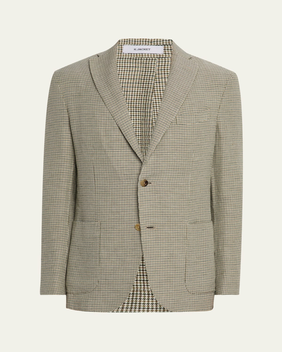 Boglioli Men's Houndstooth Linen-Cotton Jacket - Bergdorf Goodman