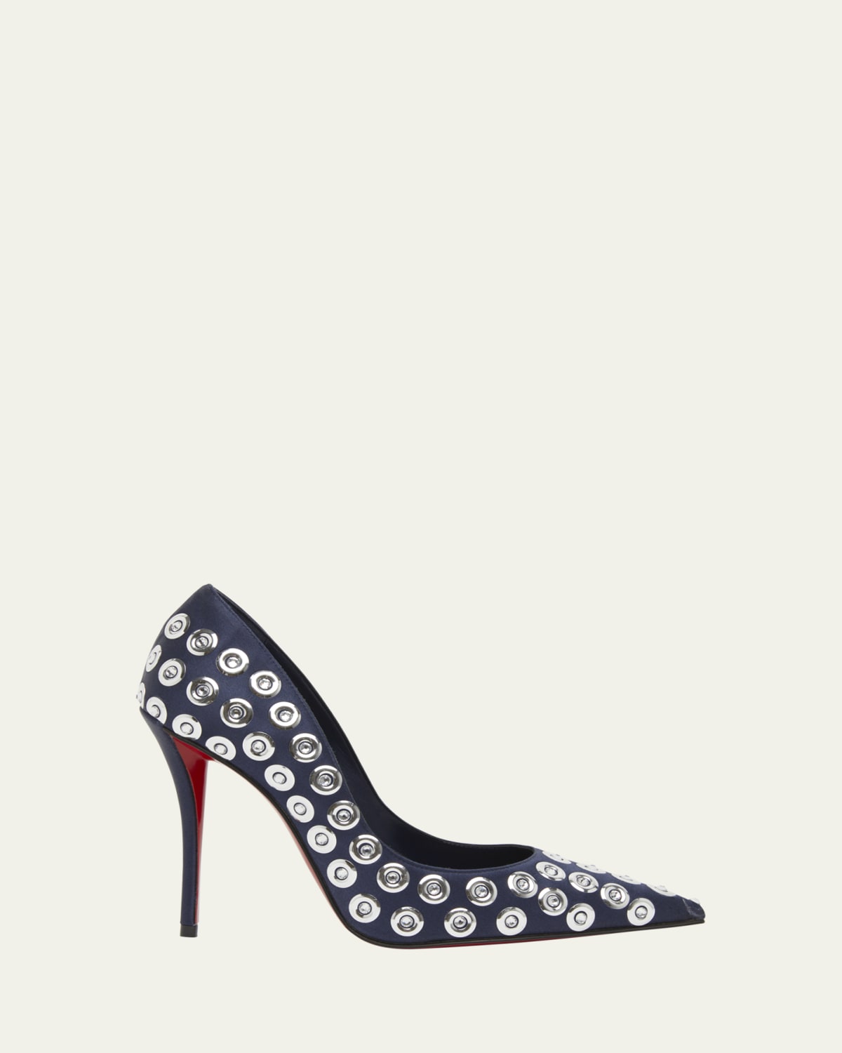Christian Louboutin 100mm Miss Z Poupi Silk Feather Pumps