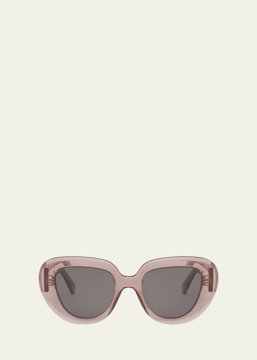 Celine Logo Rectangle Acetate Sunglasses - Bergdorf Goodman