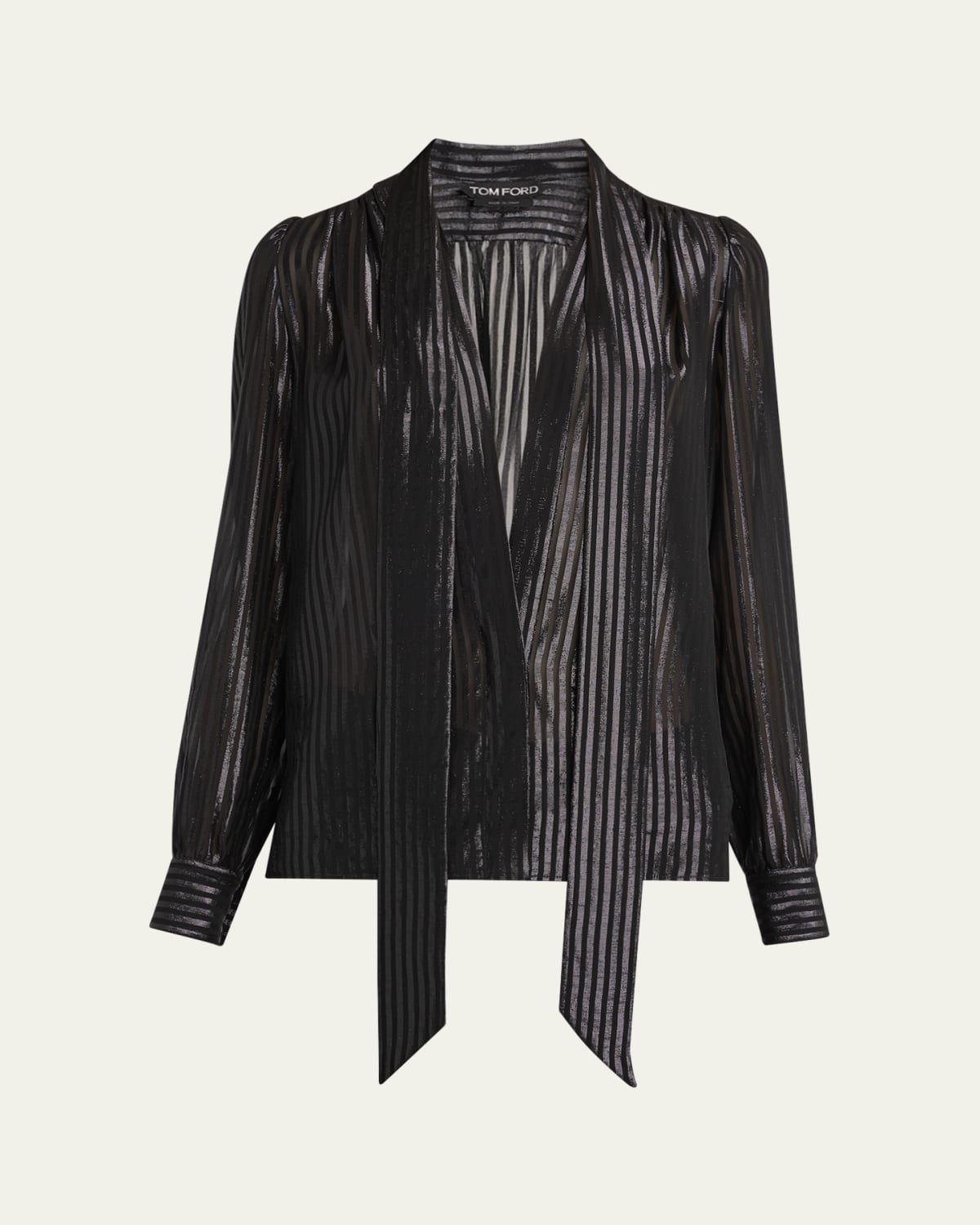 Khaite Quico Balloon-Sleeve Oversized Silk Blouse - Bergdorf