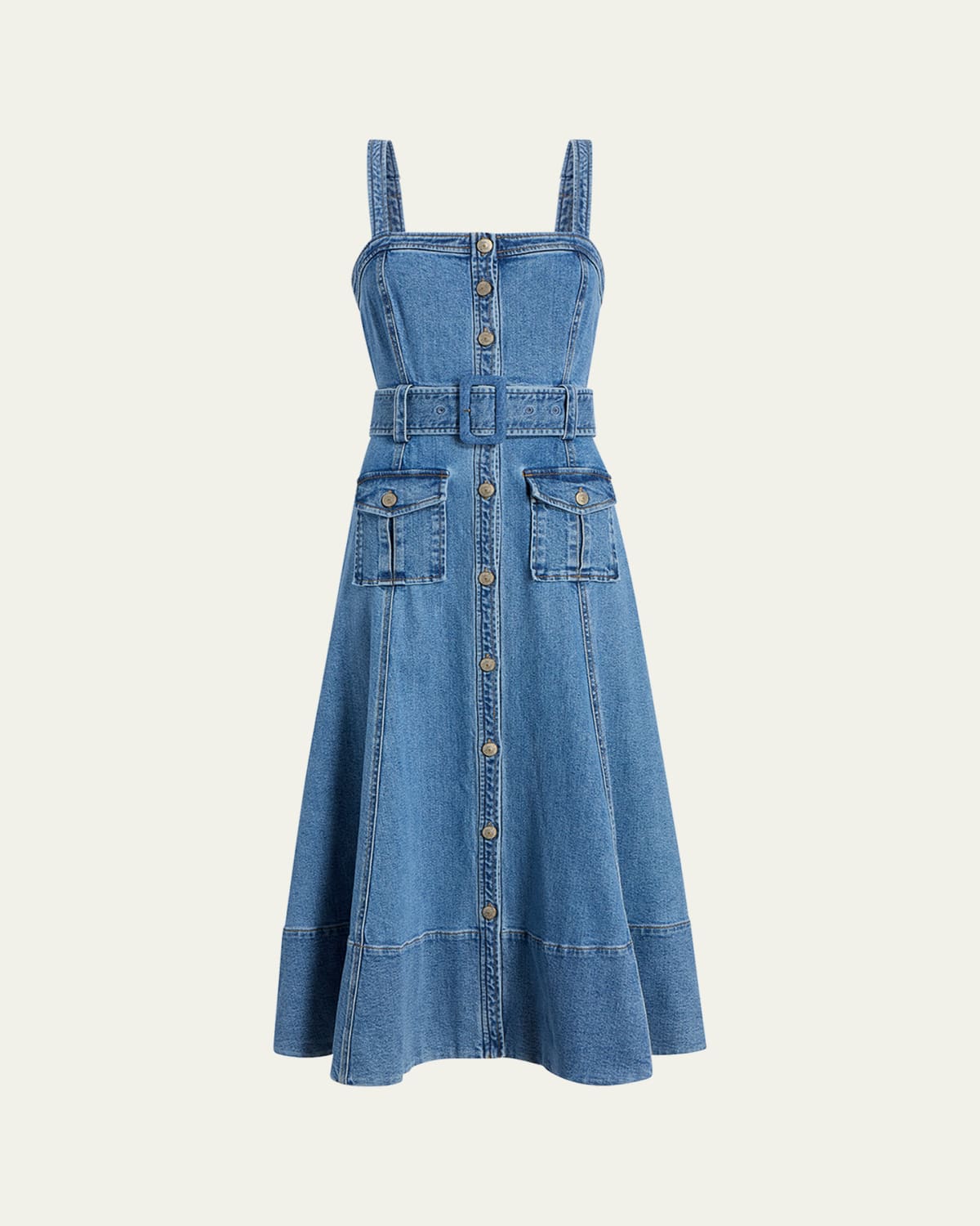 Veronica Beard Jax Denim Mini Dress - Bergdorf Goodman