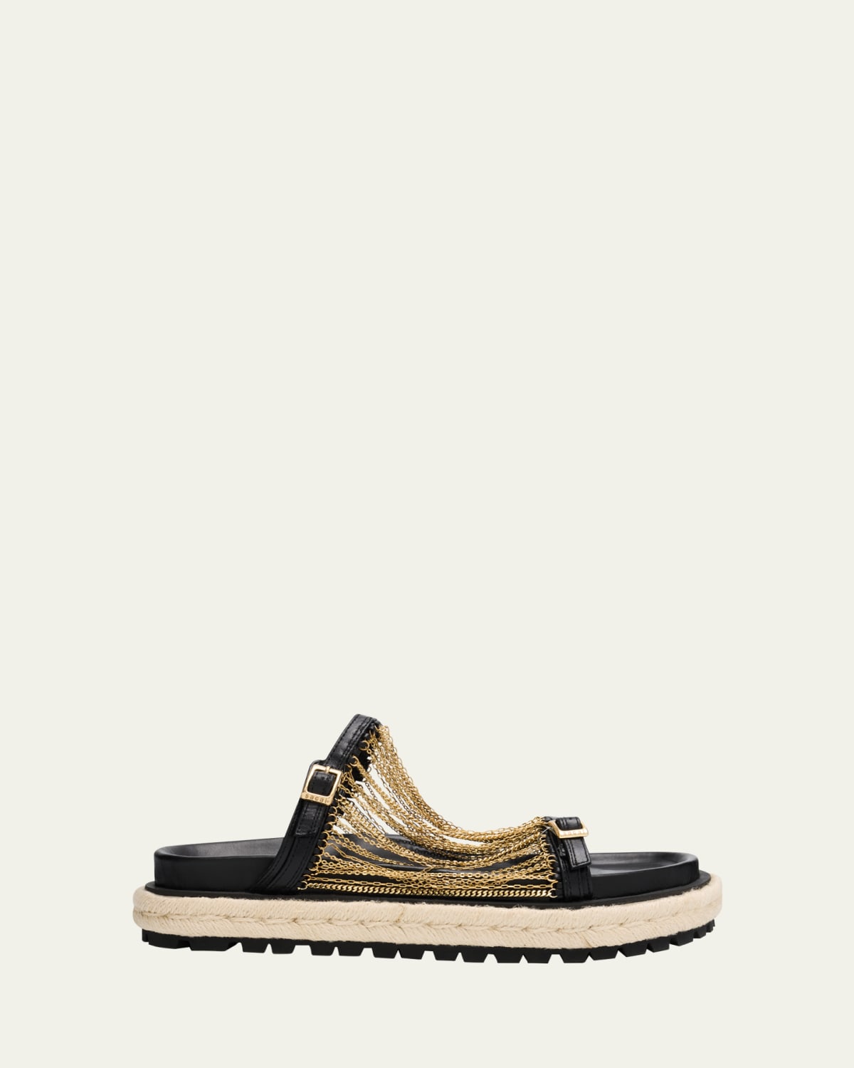 Naya Raffia Leather Ankle-Strap Sandals