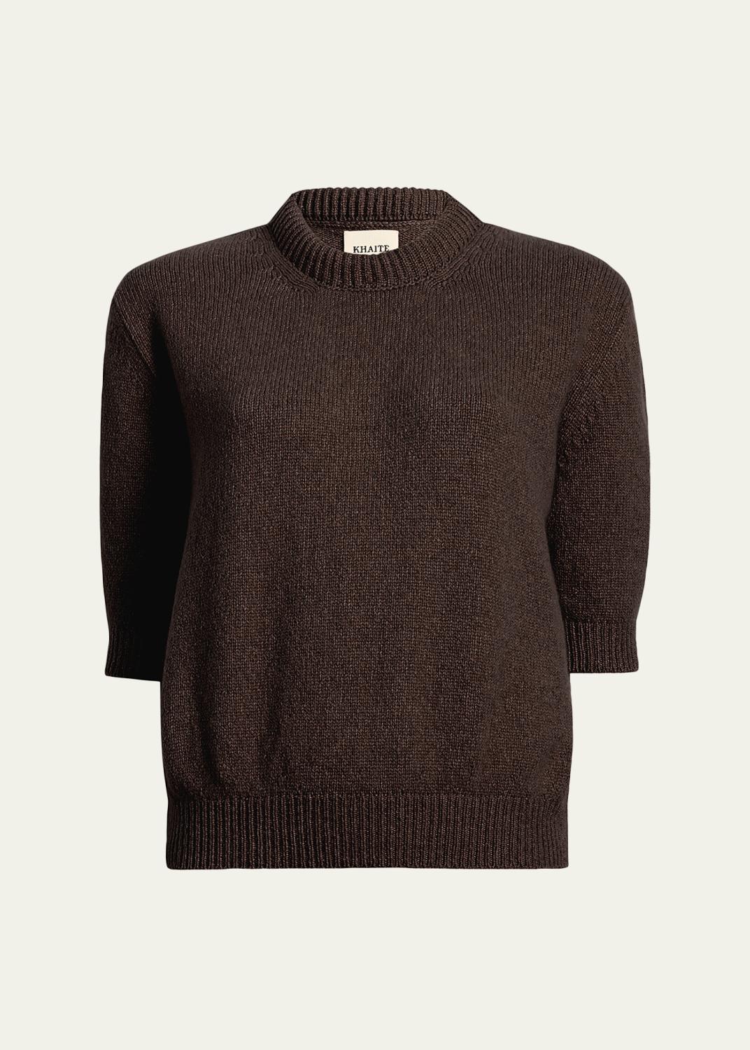 Prada Short-Sleeve Knit Sweater with Pendants - Bergdorf Goodman