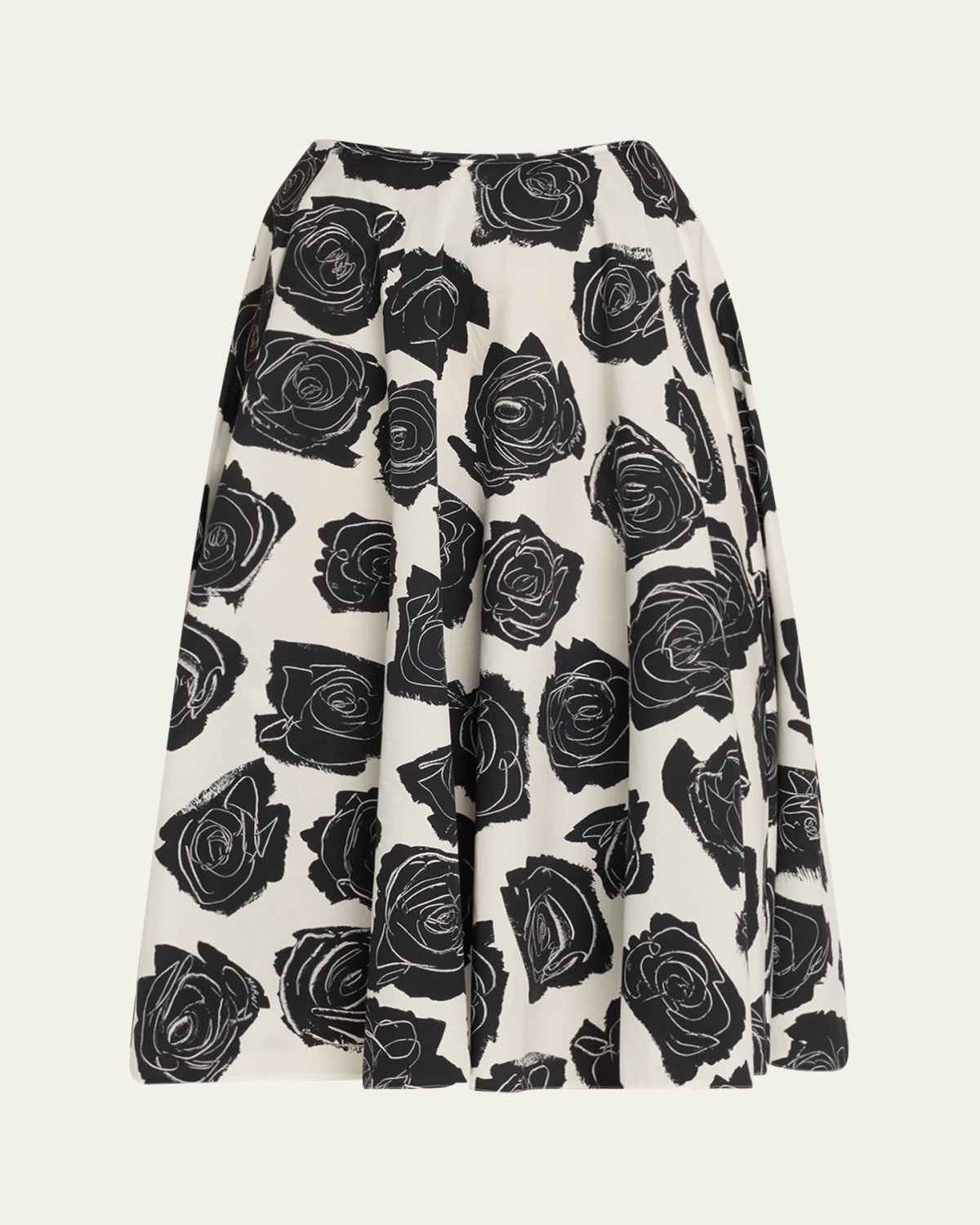 Crush Flared Midi Skirt