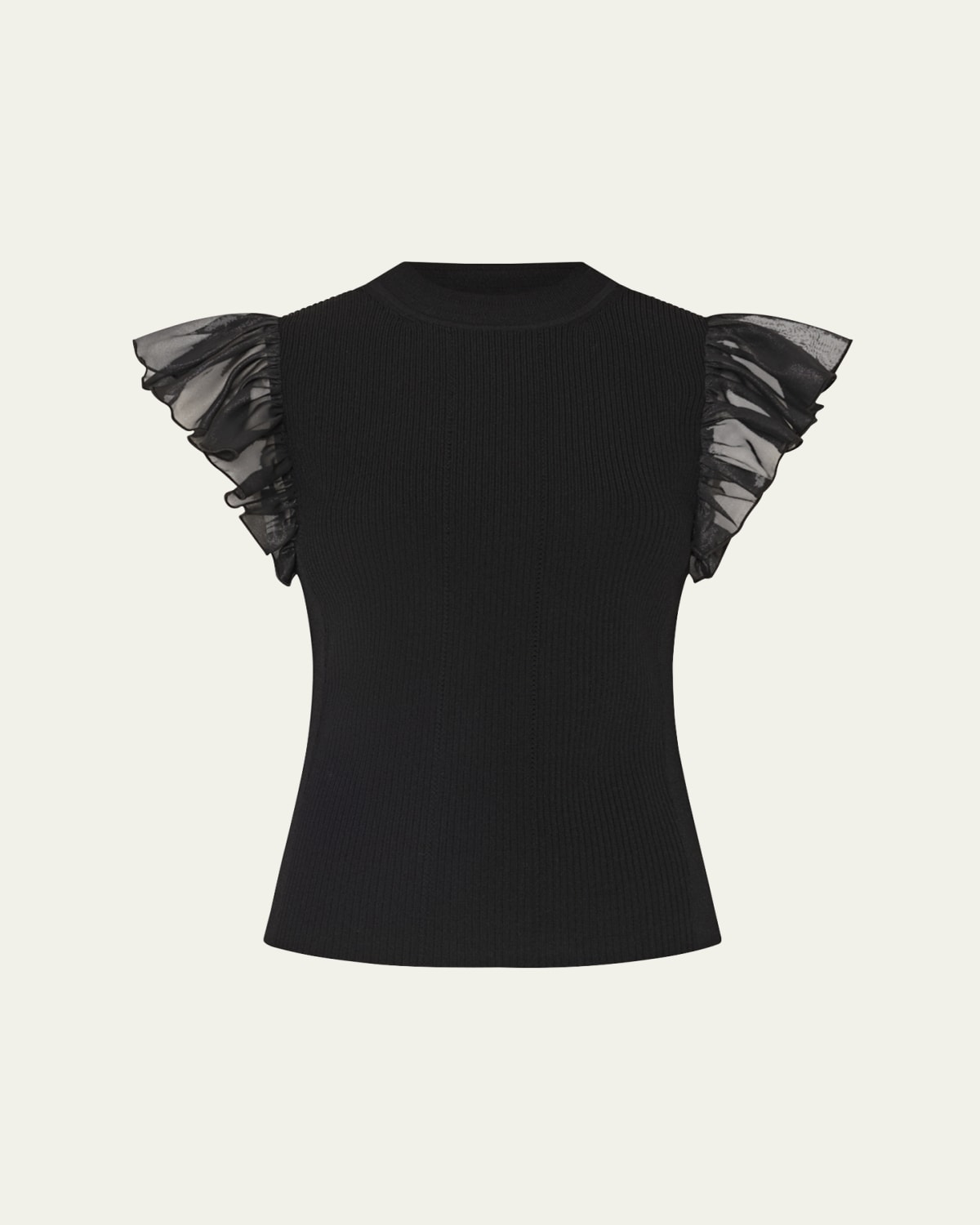 Madrana Floral Ruffle-Sleeve Blouse