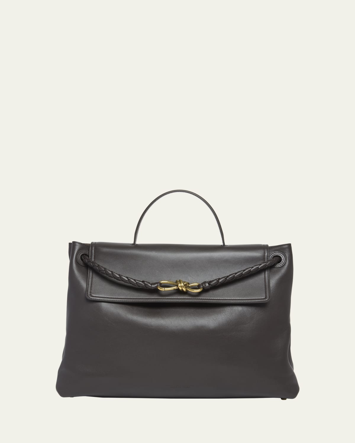 Puzzle Fold Large Tote Bag in Shiny Leather