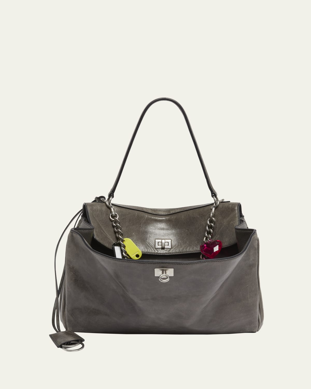 Antigona Lock Mini Top Handle Bag in Box Leather