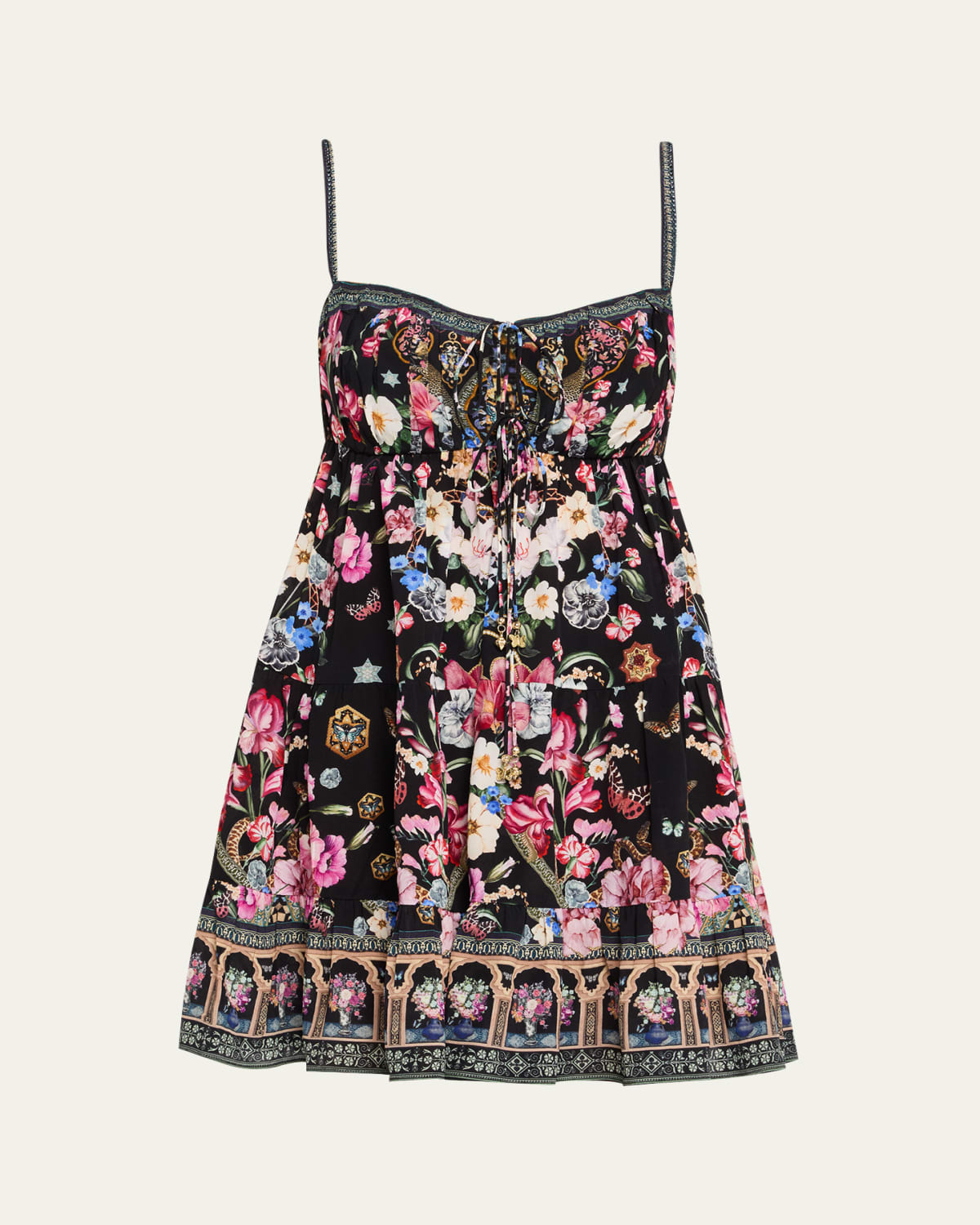 Belinda Puff-Sleeve Stretch Cotton Sateen Mini Dress