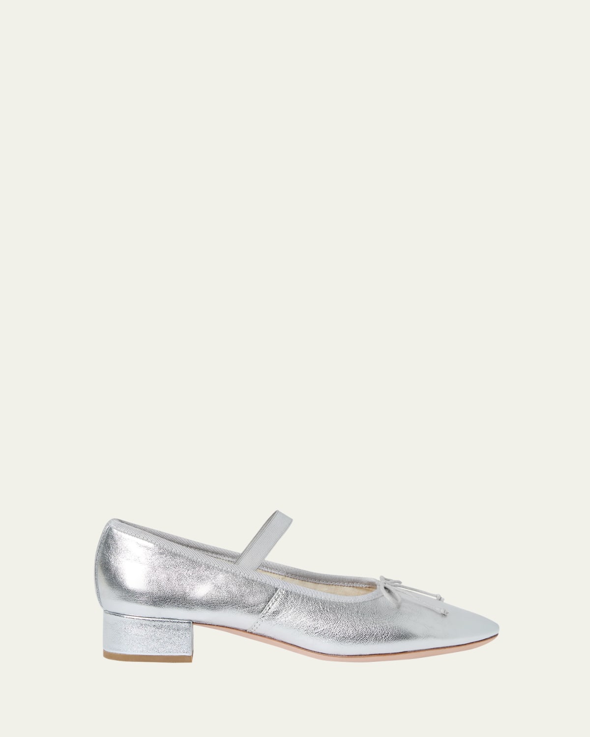 Woven Leather Ballerina Pumps