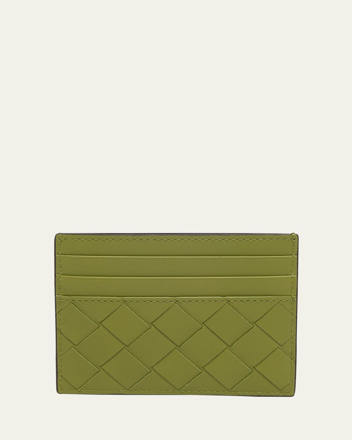 Men's Leopard-Print Leather Card Holder