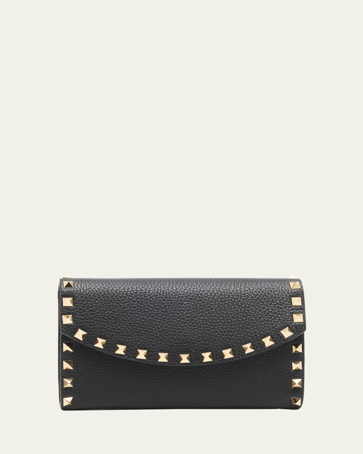 Valentino Garavani VLOGO Signature Suede Wallet with Chain Strap