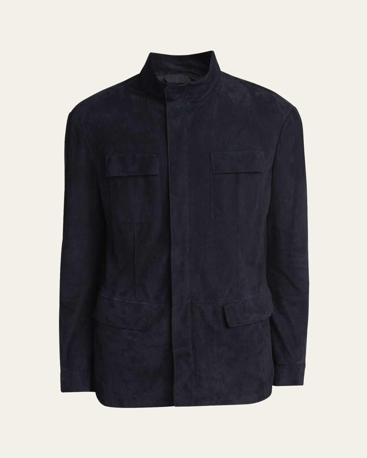 Giorgio Armani Men's Silk Denim Blouson Jacket - Bergdorf Goodman