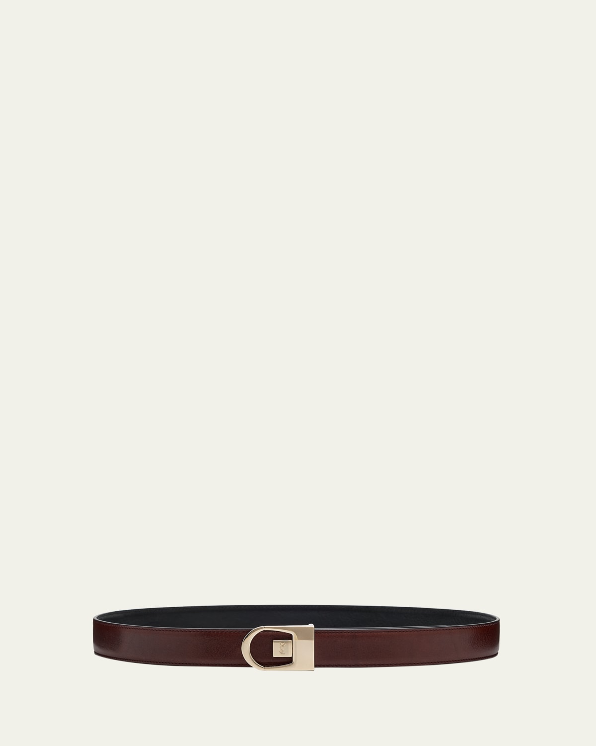 Saint Laurent YSL Cintura Box Leather Belt - Bergdorf Goodman