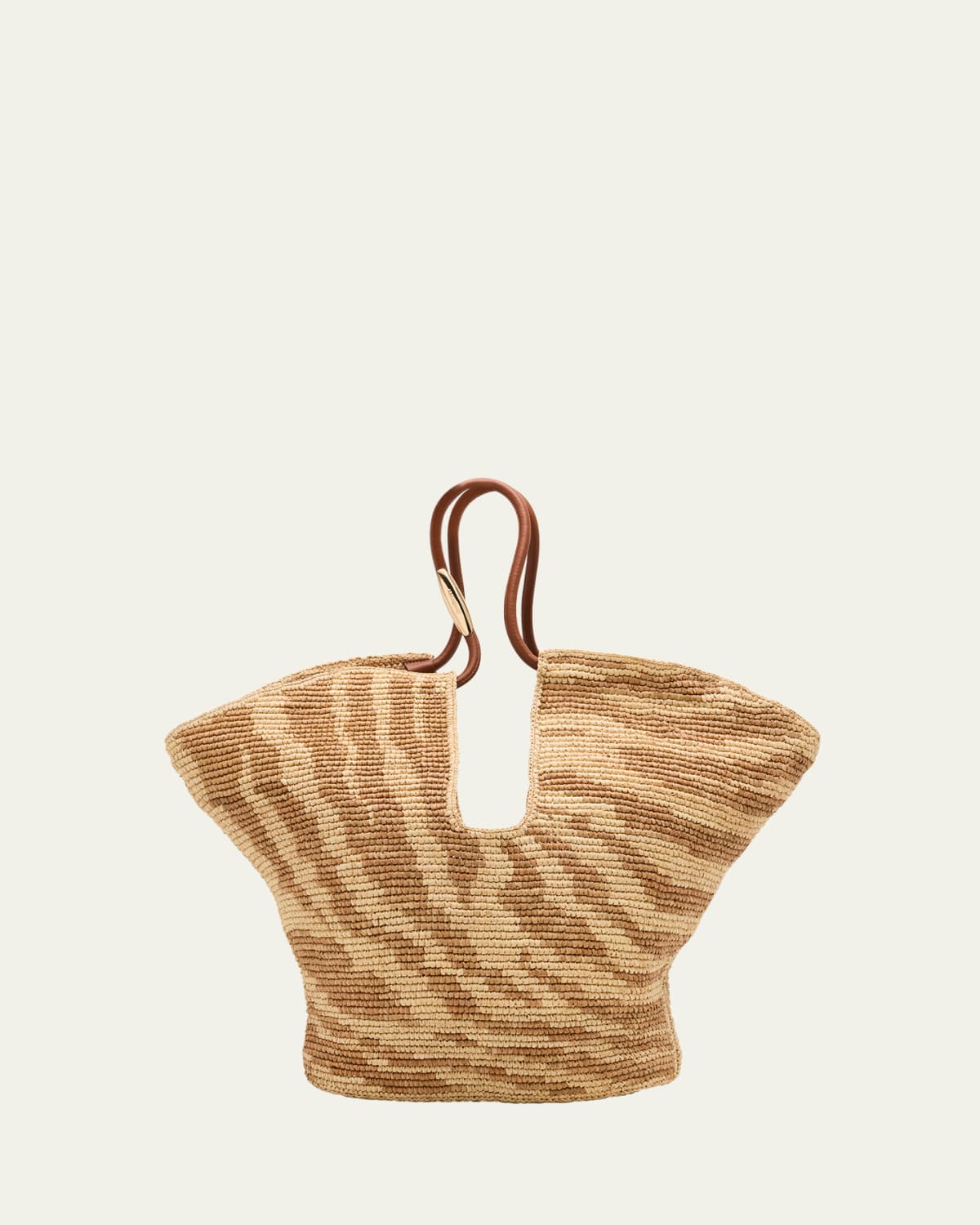【MARNI】 SMALL BASKET MARNI Basket small cotton-blend trimmed raffia tote | NET-A