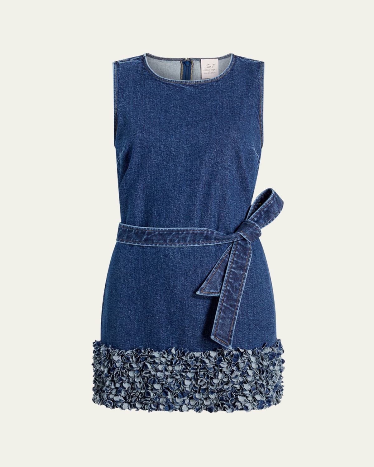 Sheryl Tailored Crystal-Button Mini Dress