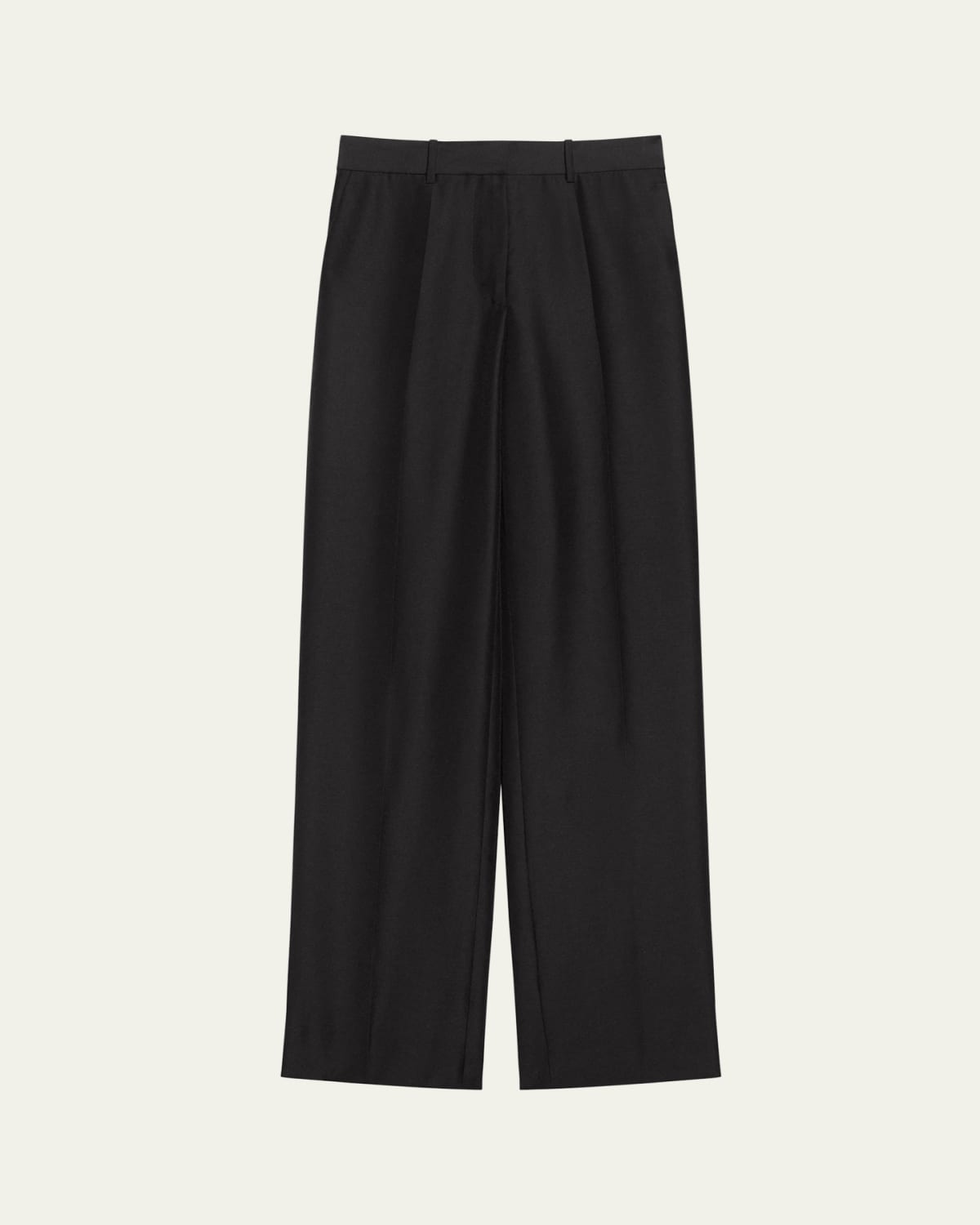 Flocked Lace Straight-Leg Trousers