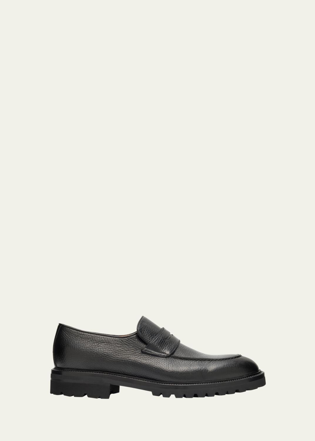 Bergdorf Goodman Shoes Mens 10 EU43 Designer Black Penny Loafers Dress Casual Bergdorf Goodman Men main image 3