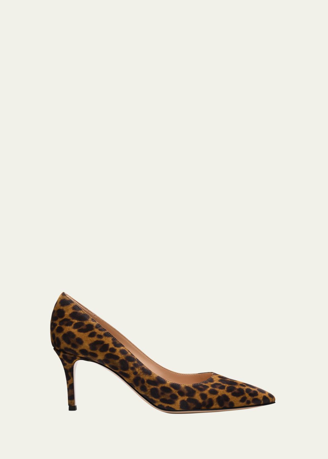 Gianvito Rossi Suede Organza Ankle-Strap Pumps - Bergdorf Goodman