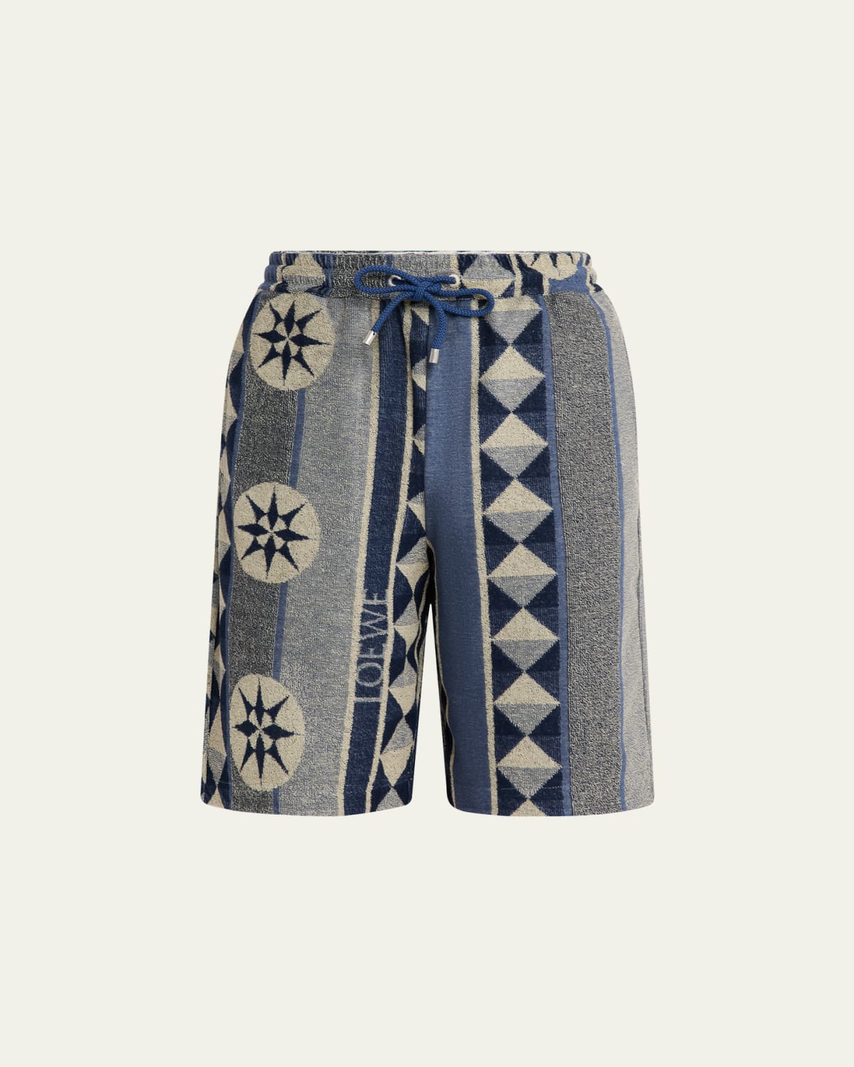 Loewe Men's Maxi-Anagram Washed Denim Shorts - Bergdorf Goodman