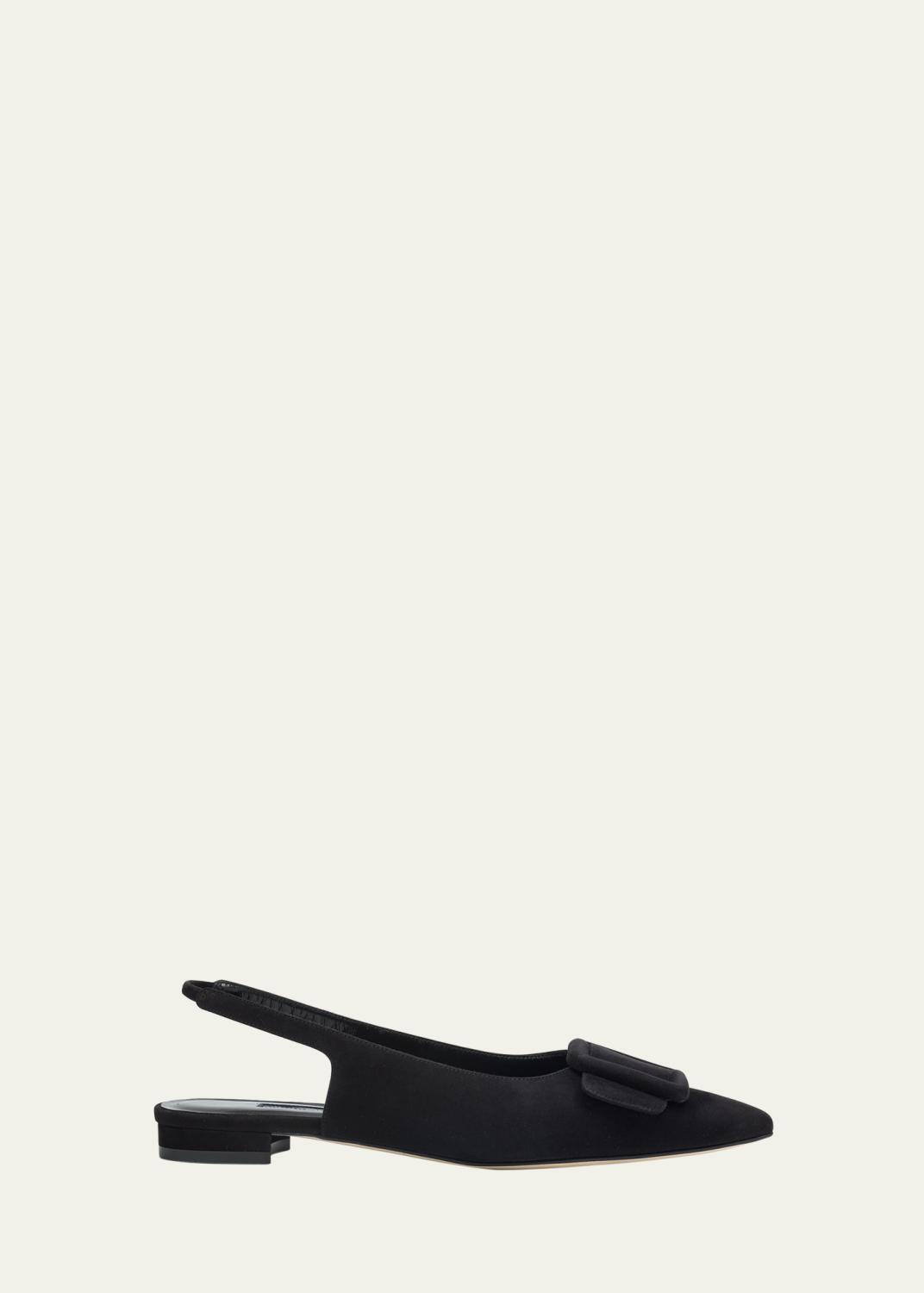 Manolo Blahnik Filotas Bicolor Leather Ballerina Flats - Bergdorf