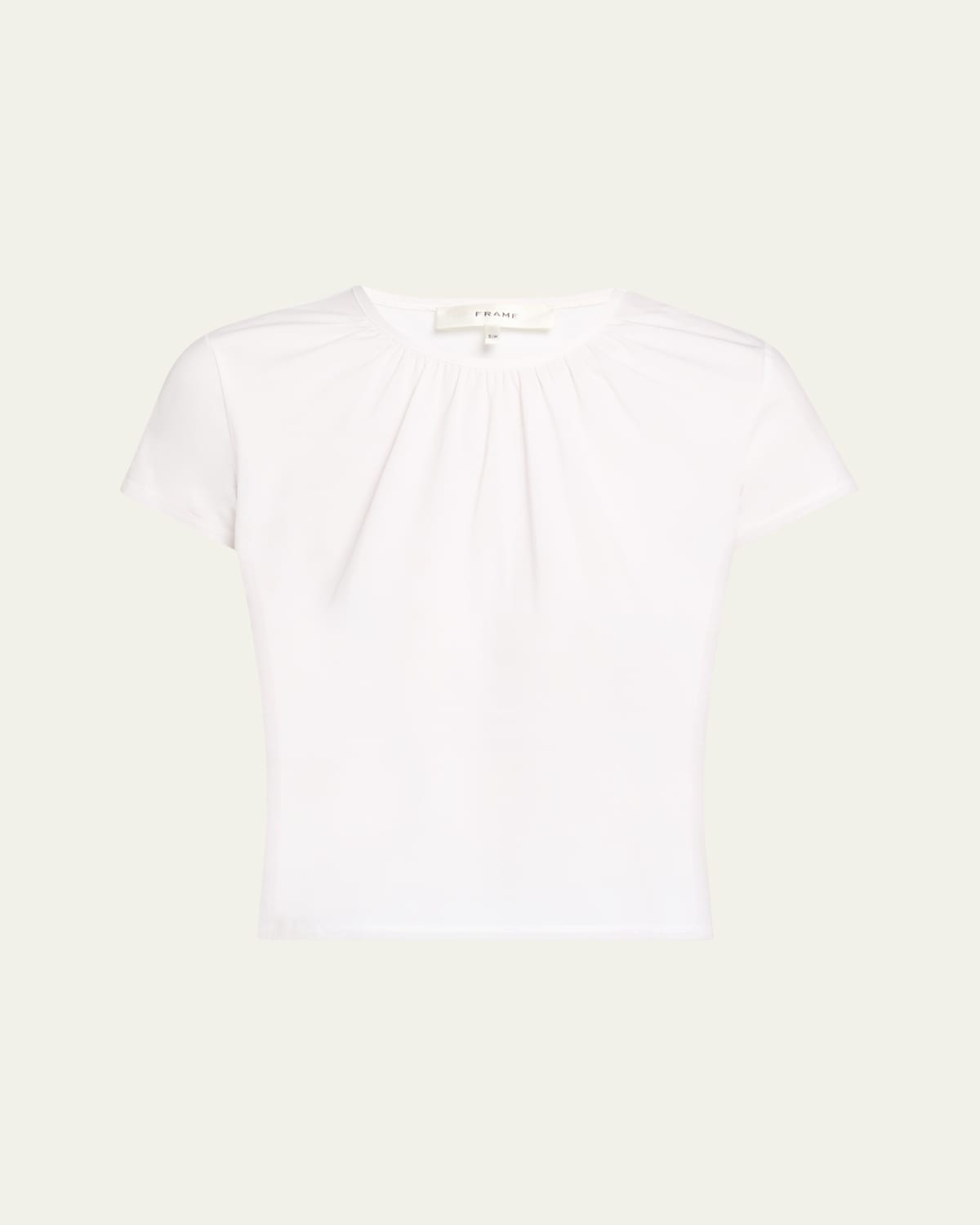 Short-Sleeve Sculptural Waisted Top