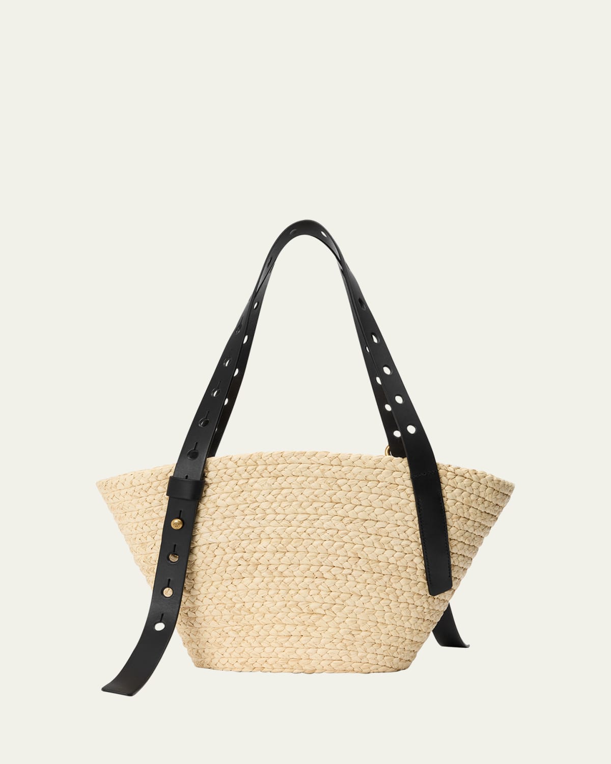 Loewe Small Anagram Striped Straw Tote Bag - Bergdorf Goodman