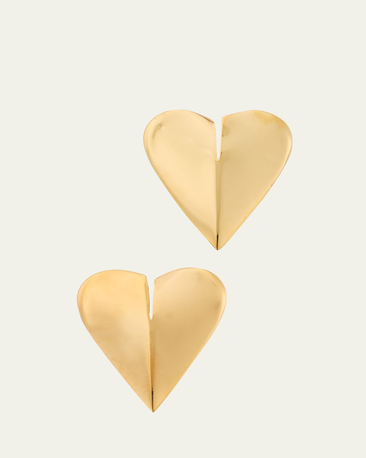 Half Heart-Shaped Crystal Earrings