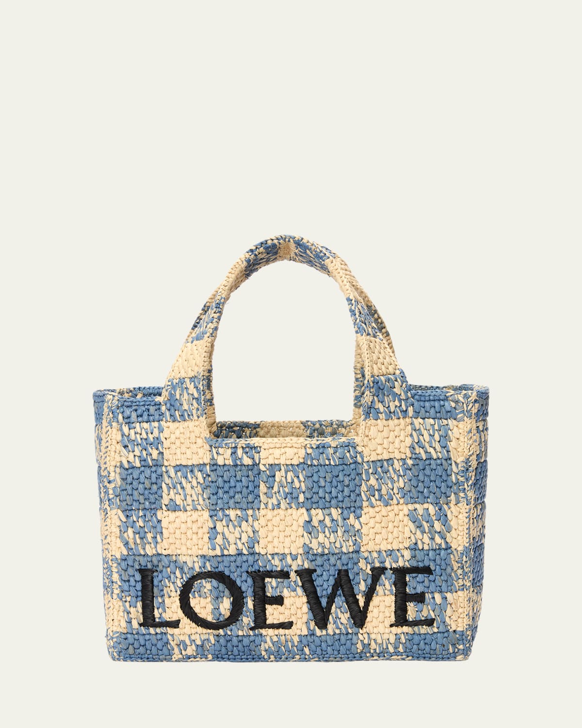 Loewe x Paula's Ibiza Anagram Small Basket Bag in Iraca Palm with