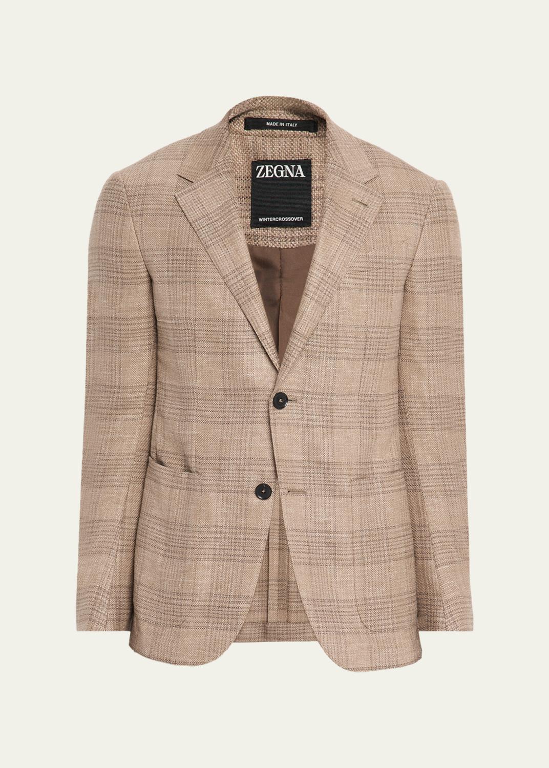 ZEGNA Men's Tonal Plaid Single-Breasted Sport Coat - Bergdorf Goodman
