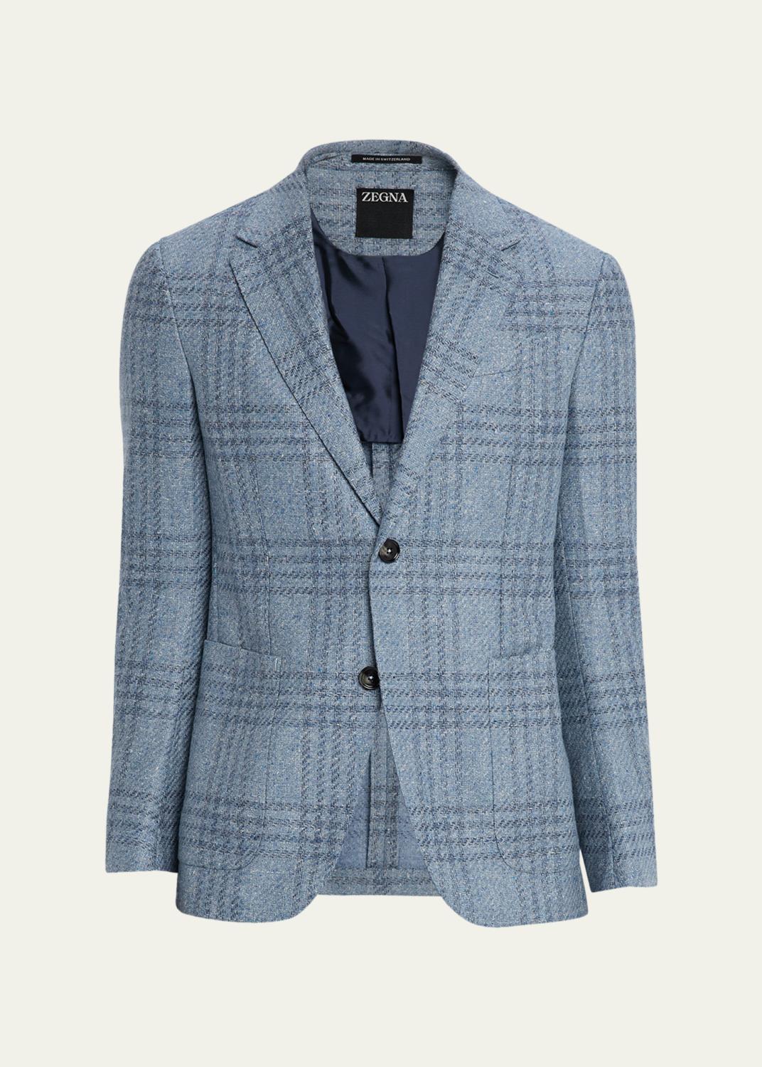 ZEGNA Men's Tonal Plaid Single-Breasted Sport Coat - Bergdorf Goodman