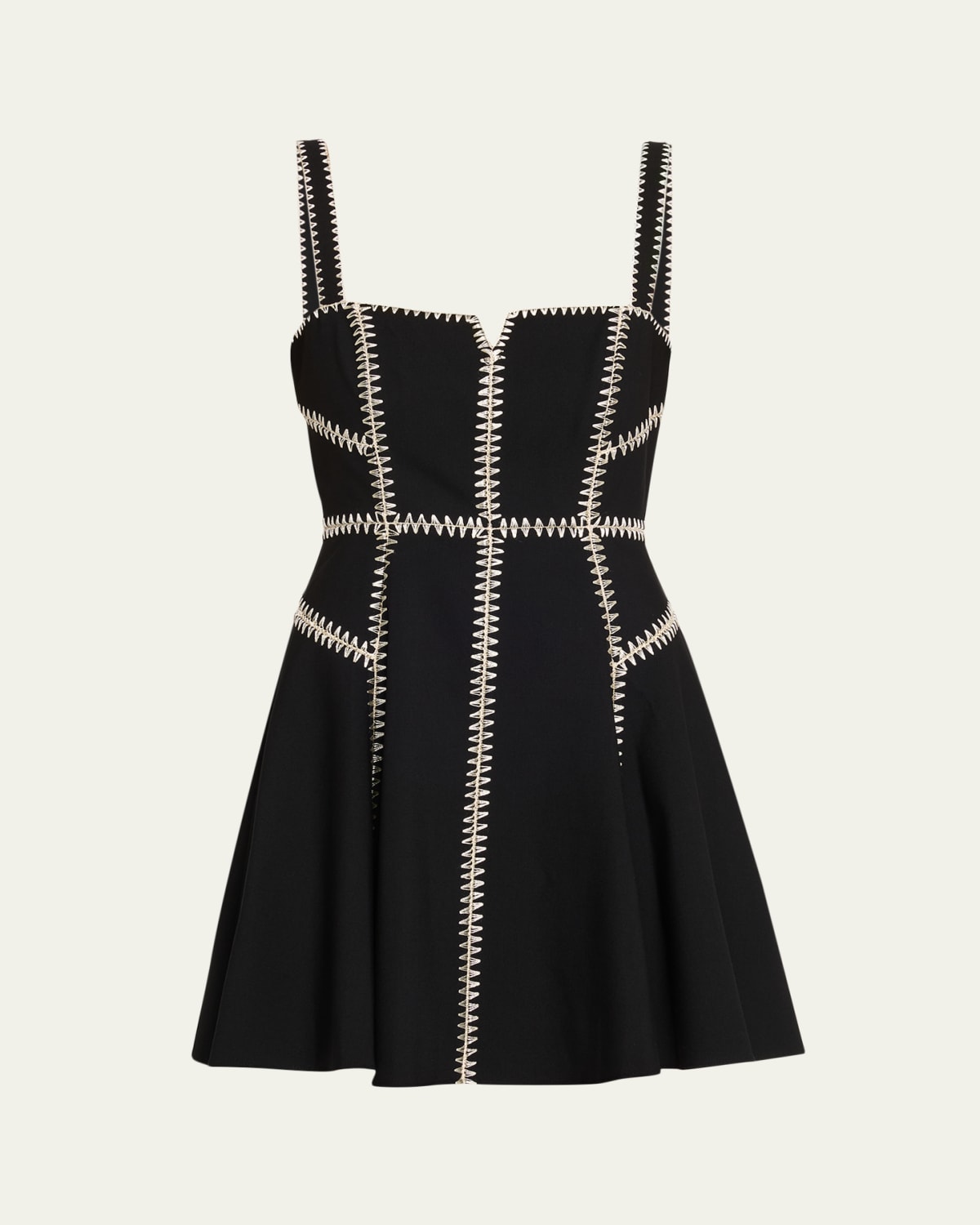 Sheryl Tailored Crystal-Button Mini Dress