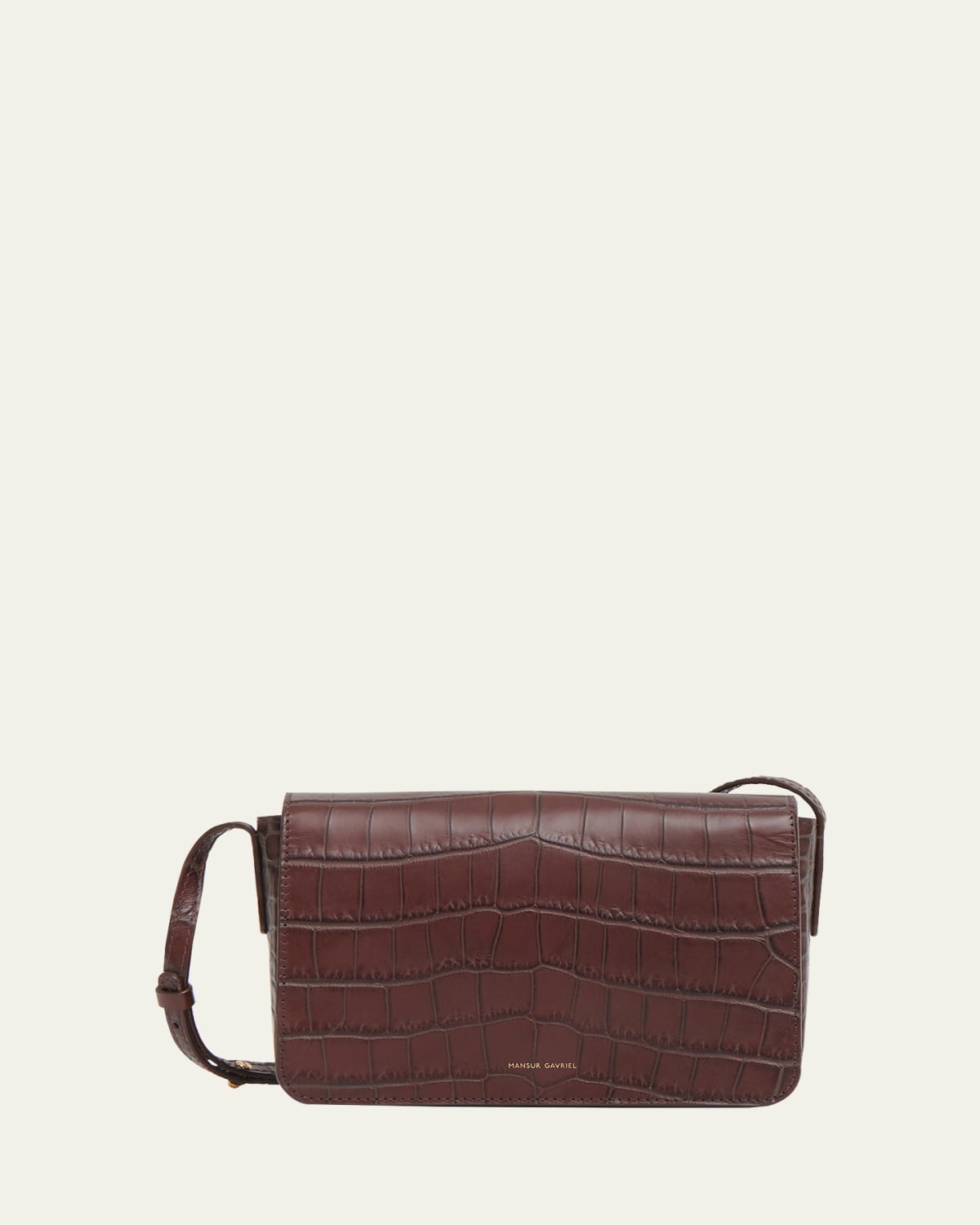Mansur Gavriel Mini Classic Leather Saddle Crossbody Bag