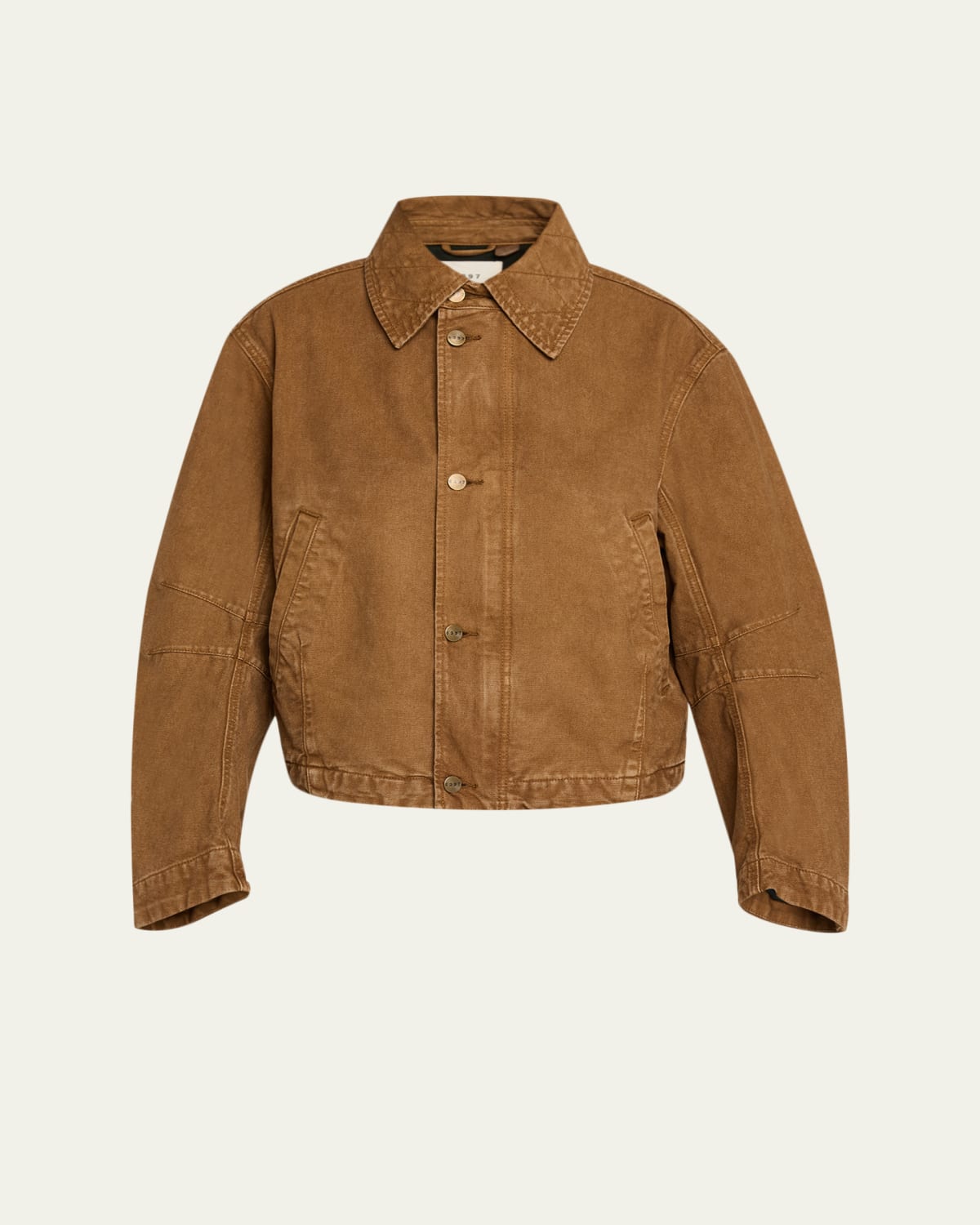 Melitta Baumeister Painted Glow Cropped Ombre Denim Jacket