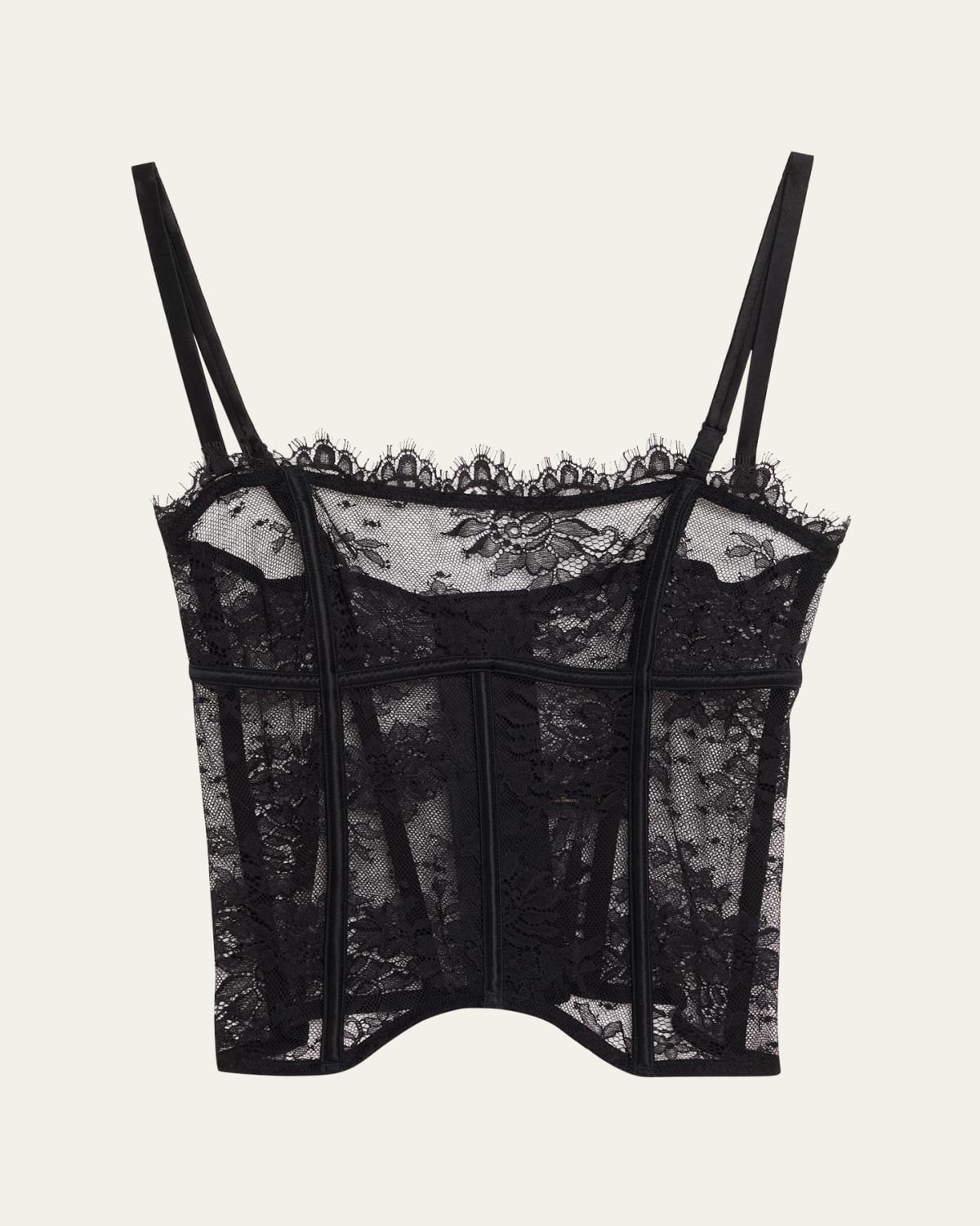 Kiki De Montparnasse Jolie Strapless Scalloped Lace Bustier