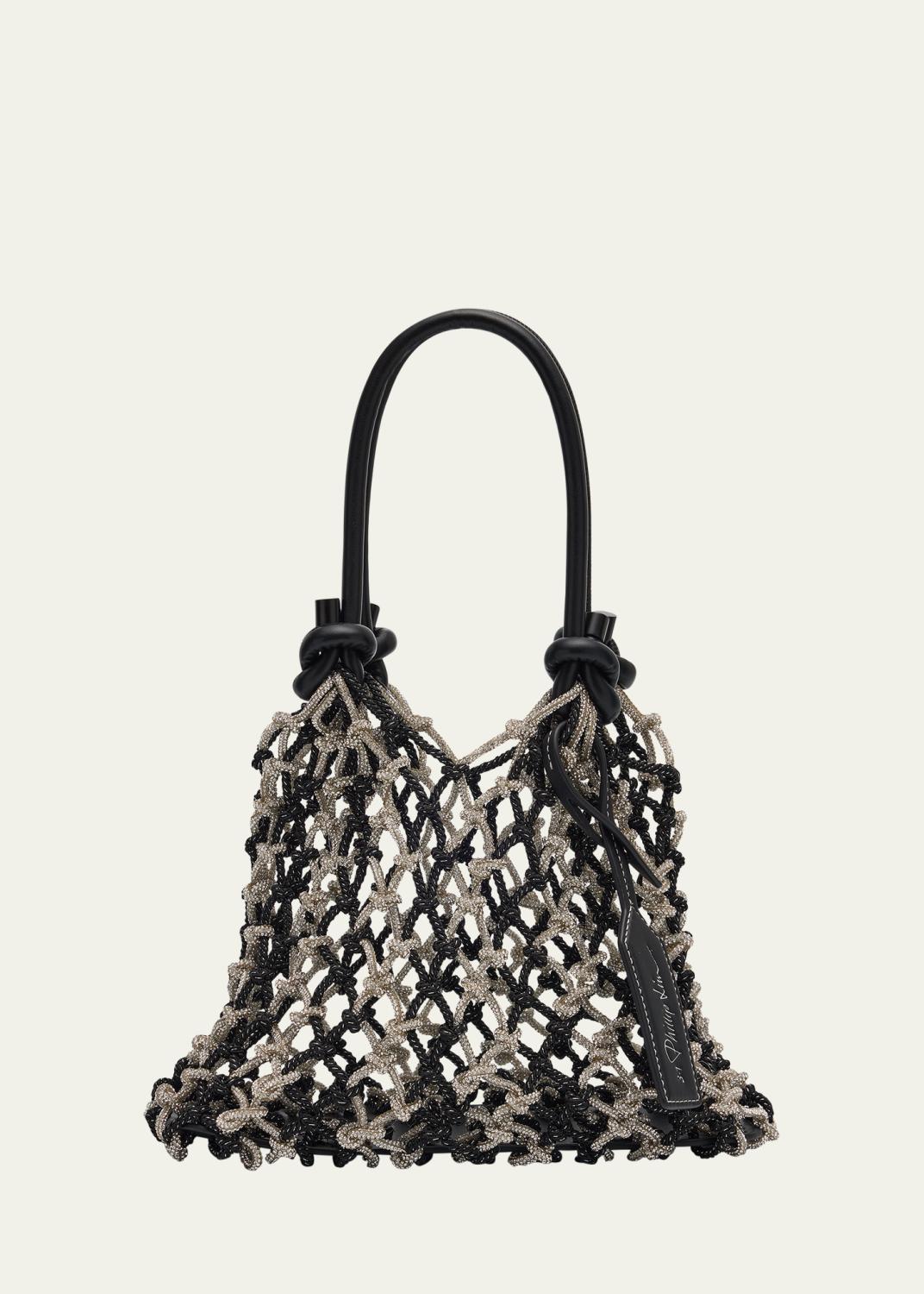 Cult Gaia Lalli Floral Crochet Raffia Top-Handle Bag - Bergdorf