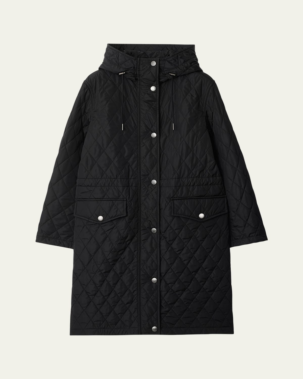 Burberry Castleford Check-Collar Belted Short Trench Coat