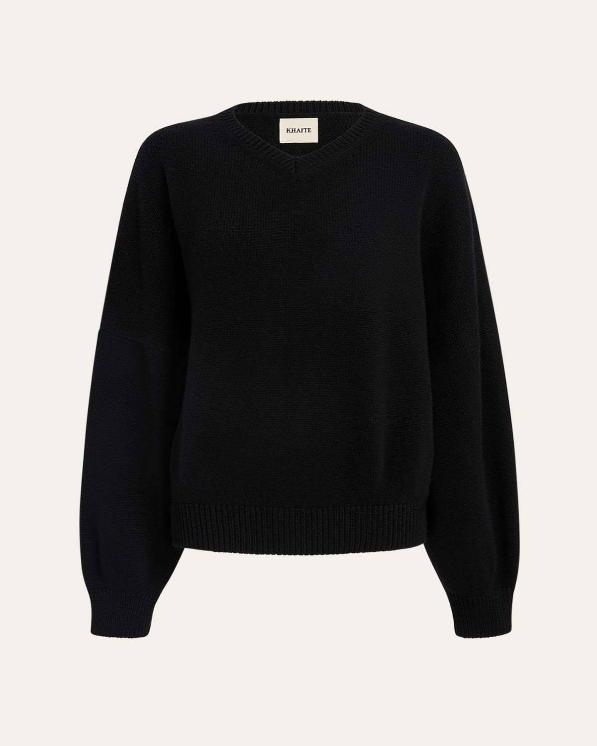 Loewe Colorblock Cropped Backless Wool Cashmere Polo Sweater with