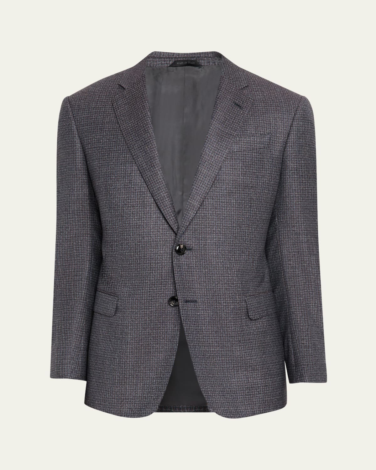 Giorgio Armani Men's Stripe Chenille Double-Breasted Shawl-Lapel