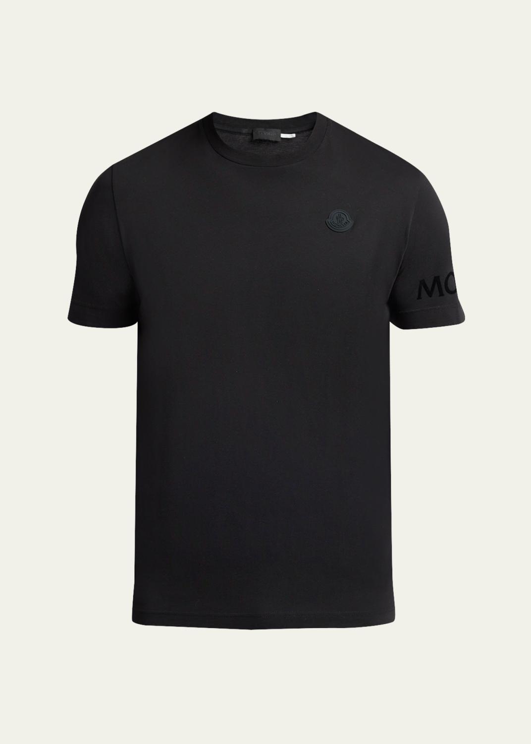 Moncler Men's Cotton Triple Logo Patch Crewneck T-Shirt - Bergdorf