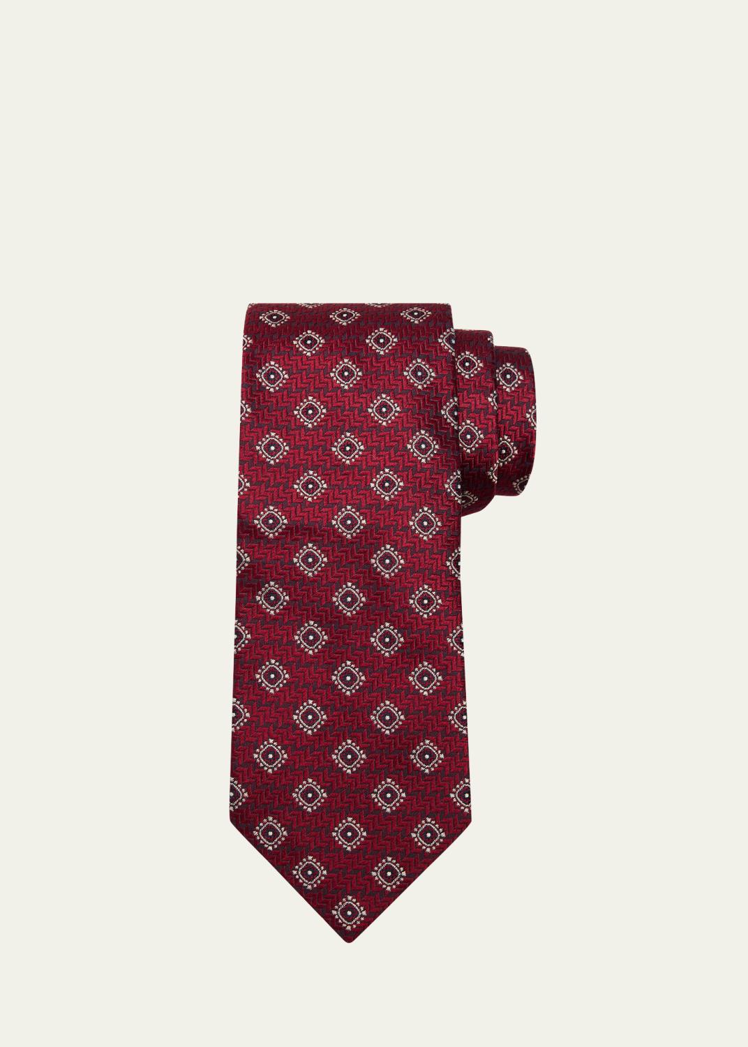 Brunello Cucinelli Men's Cross Stitch Stripe Tie - Bergdorf Goodman