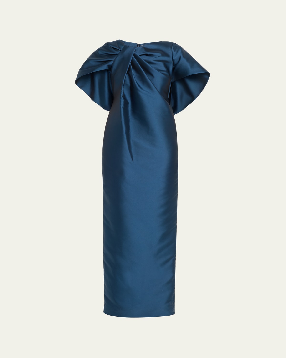 Embellished Boucle Mixed-Media Midi Dress