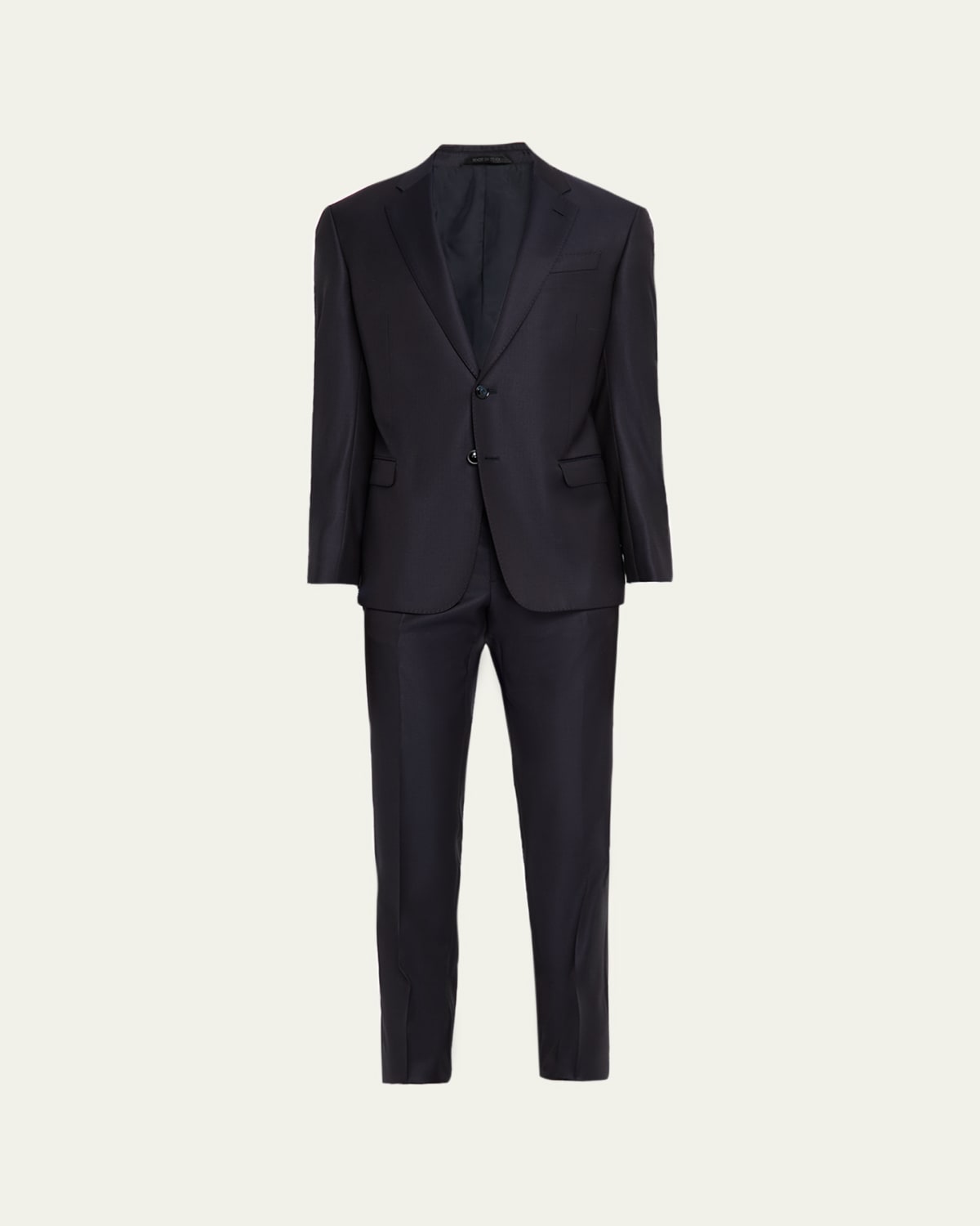 Giorgio Armani Men's Silk-Lapel Micro-Pattern Suit - Bergdorf Goodman