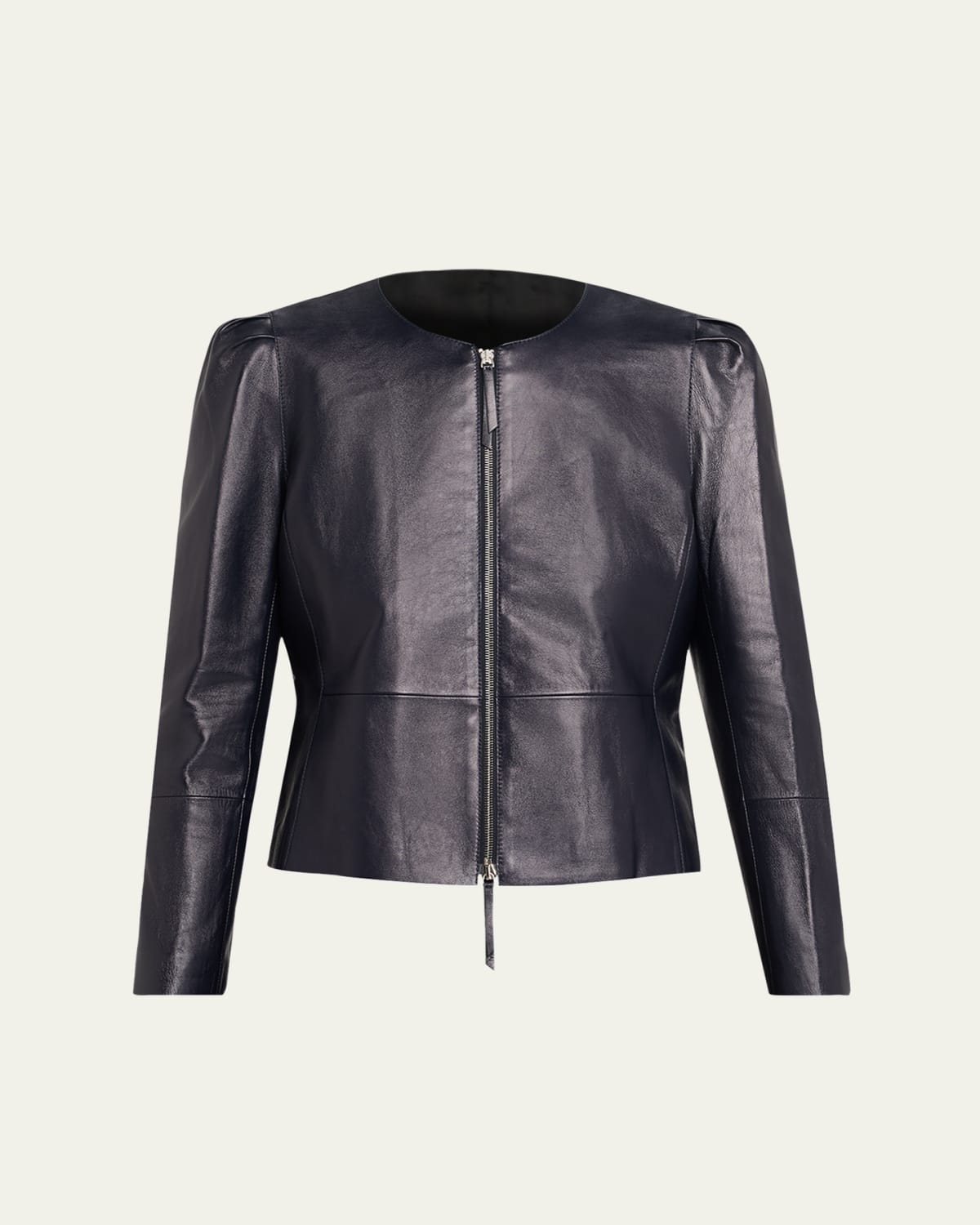 Nili Lotan Hadley Leather Crop Jacket - Bergdorf Goodman
