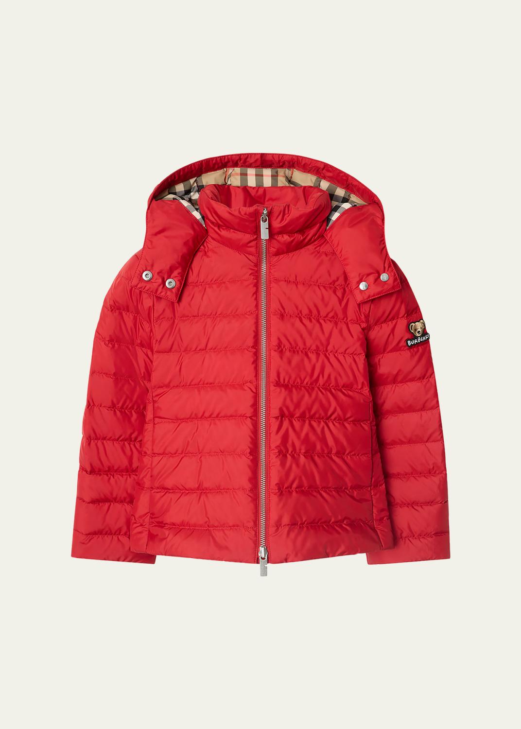 Burberry ダウンケット 赤のみ。ダリア Burberry Girl's Cecilia Short Down Parka Jacket, Size 3-14