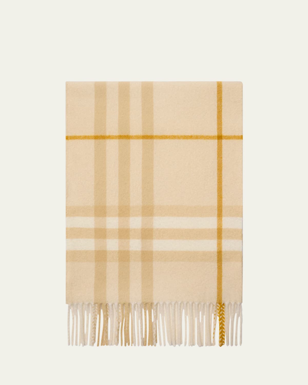 Burberry Rectangular EKD Check-Print Wool Scarf - Bergdorf Goodman