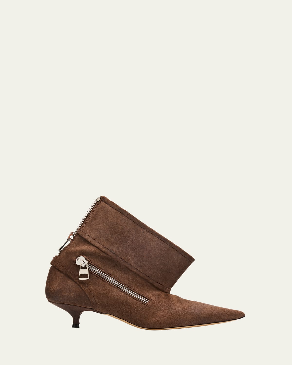 Leather Paw-Toe Ankle Boots