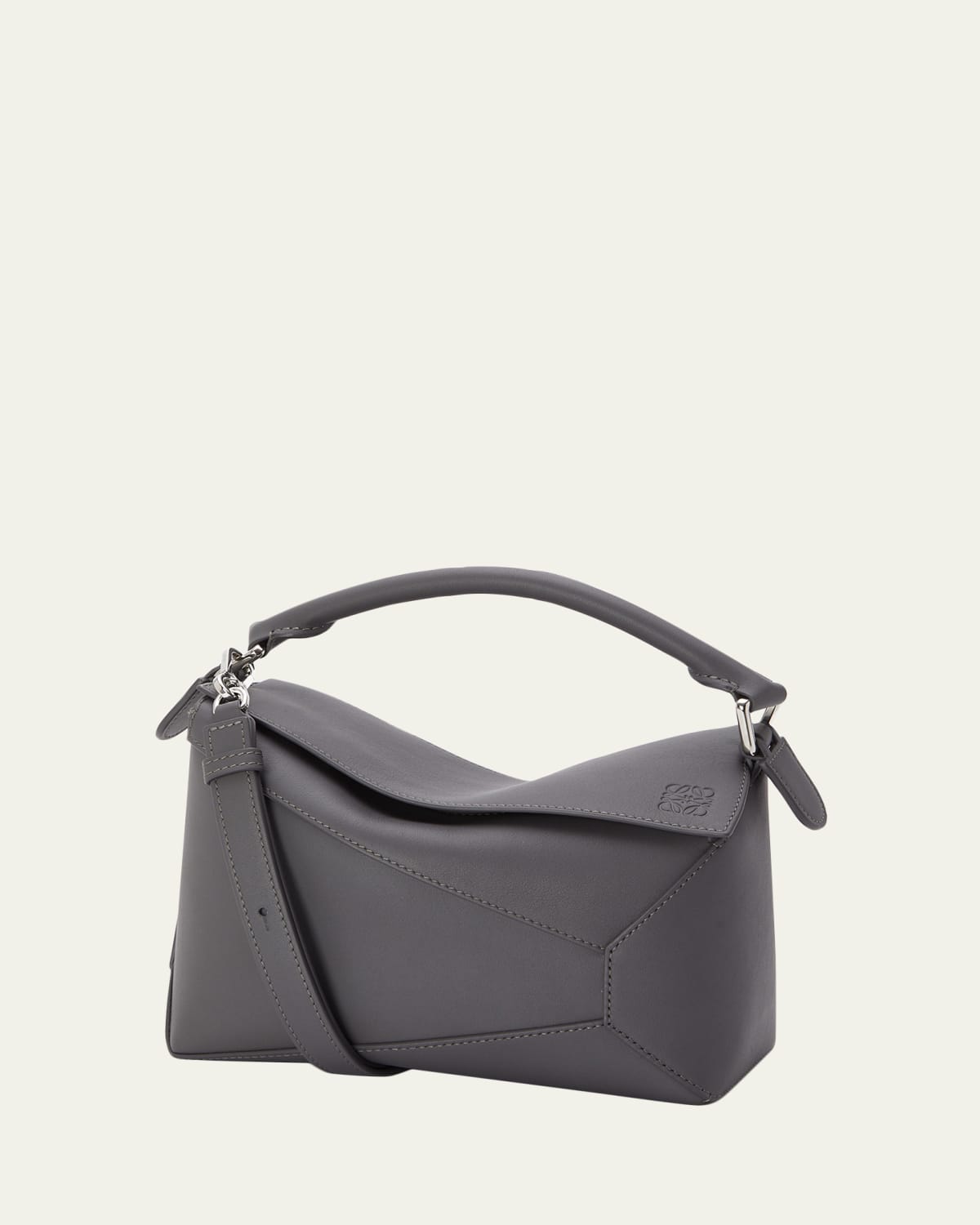 Loewe Puzzle Edge Medium Top-Handle Bag in Grained Leather
